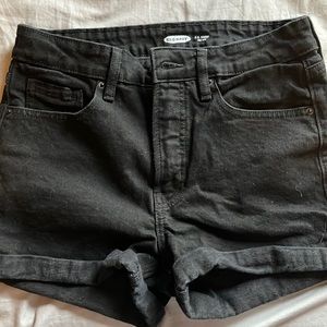 Old Navy High Rise Black Jean Shorts